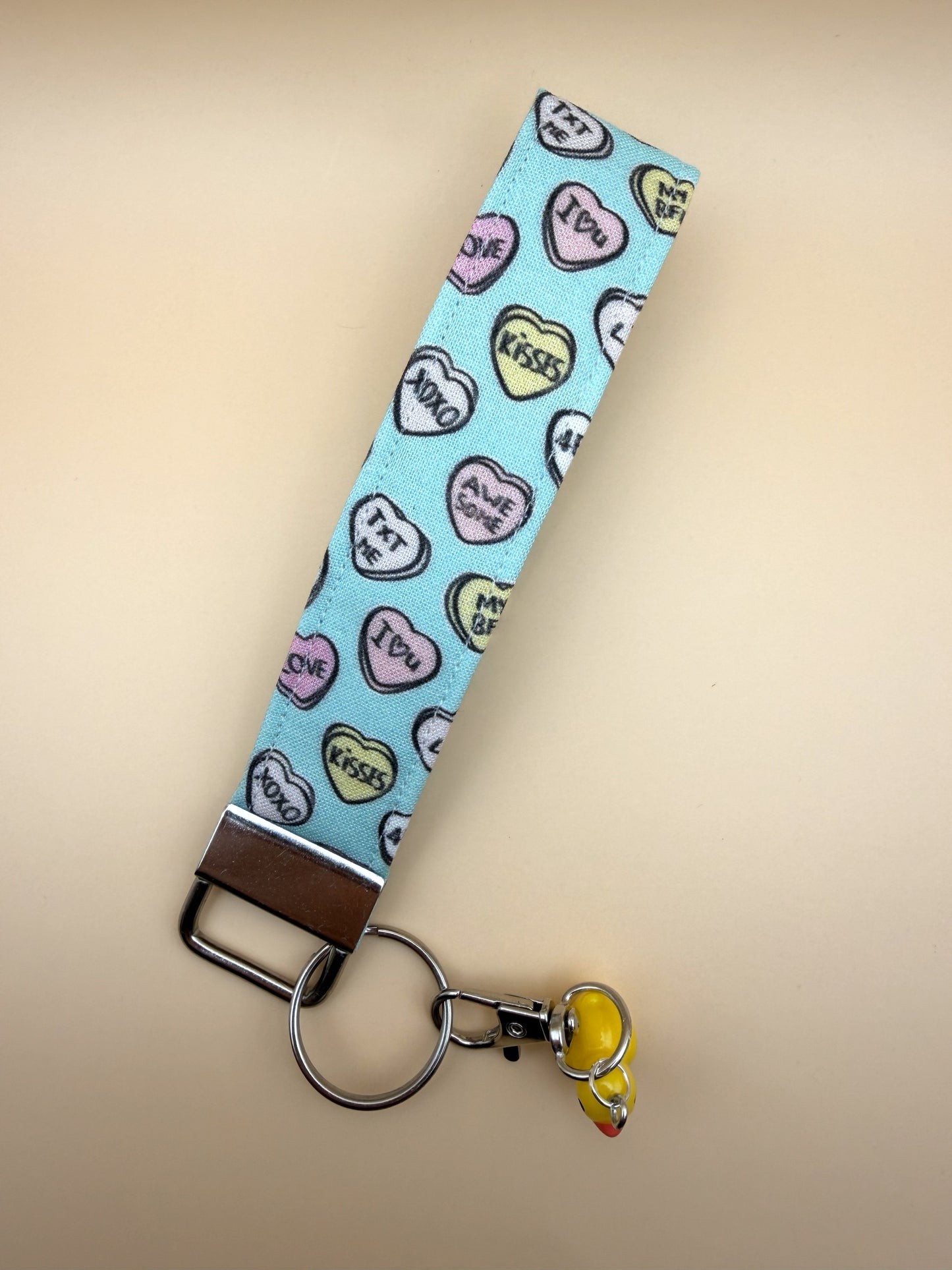 Green Conversation Hearts - Keychain Wristlet