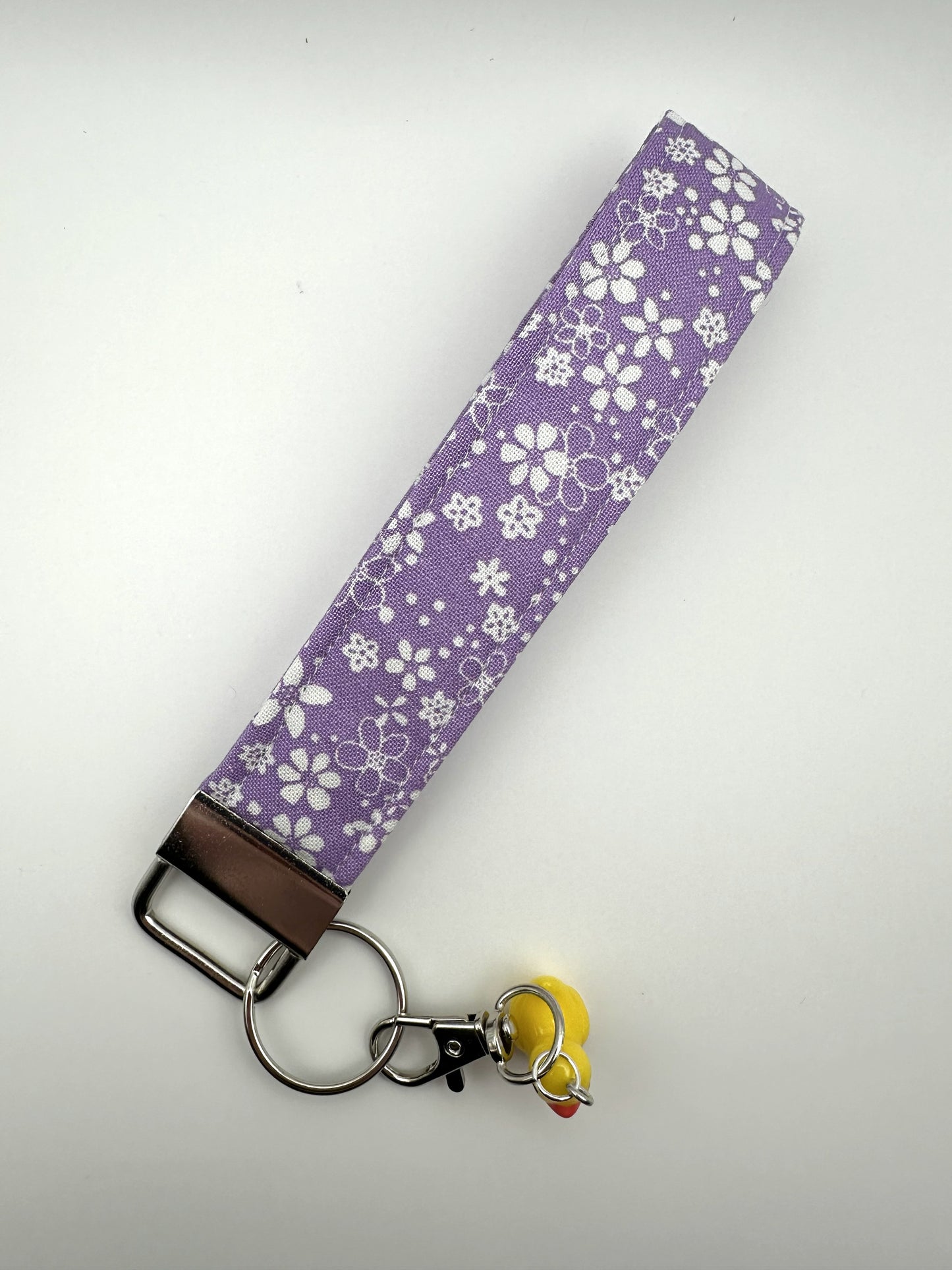 Purple Flowers - Keychain Wristlet