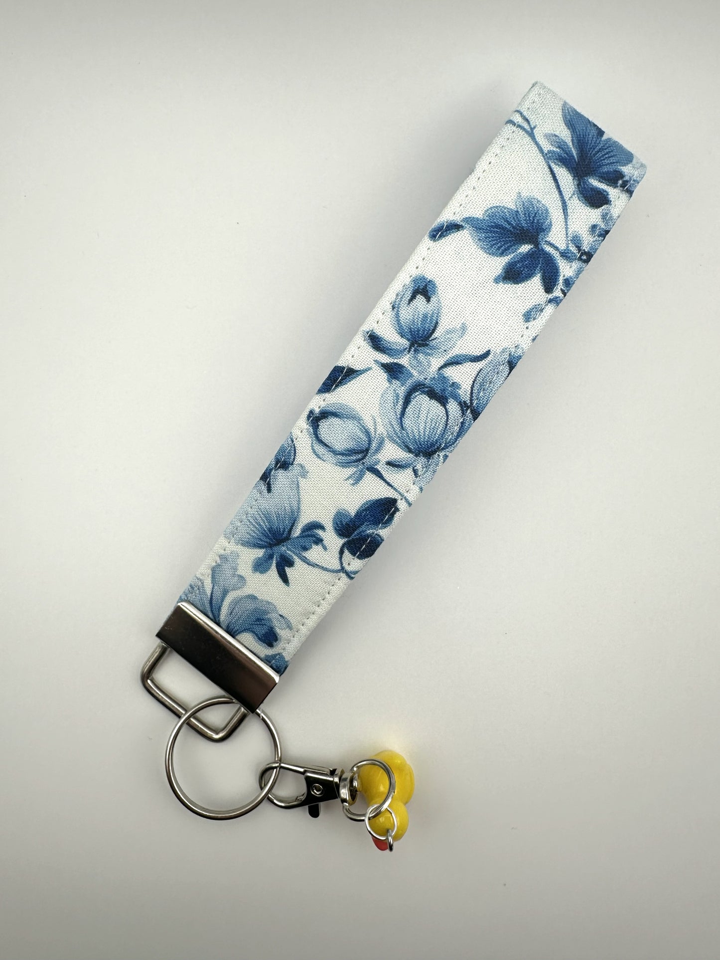 Blue Flowers - Keychain Wristlet