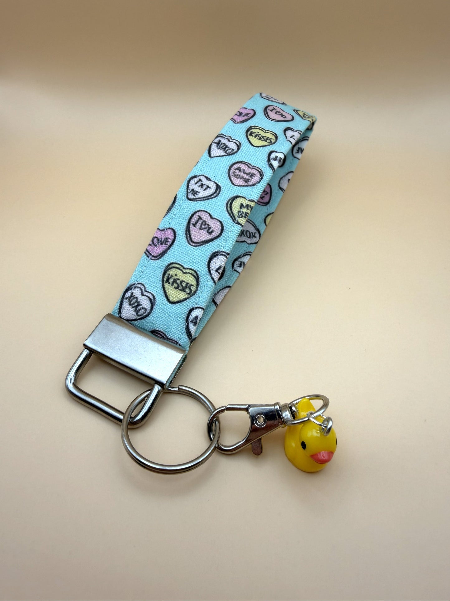 Green Conversation Hearts - Keychain Wristlet
