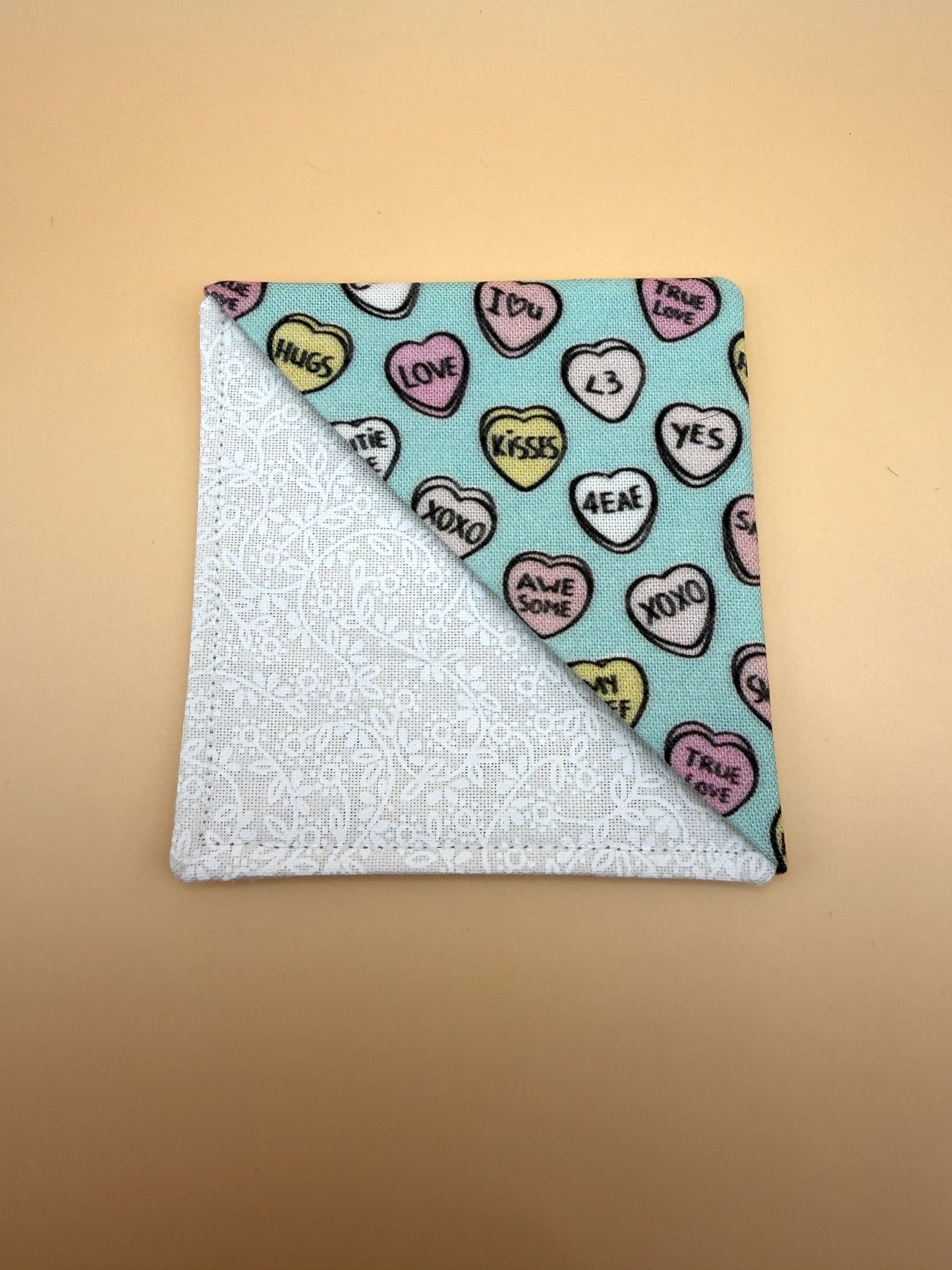 Green Conversation Hearts - Page Corner Bookmark