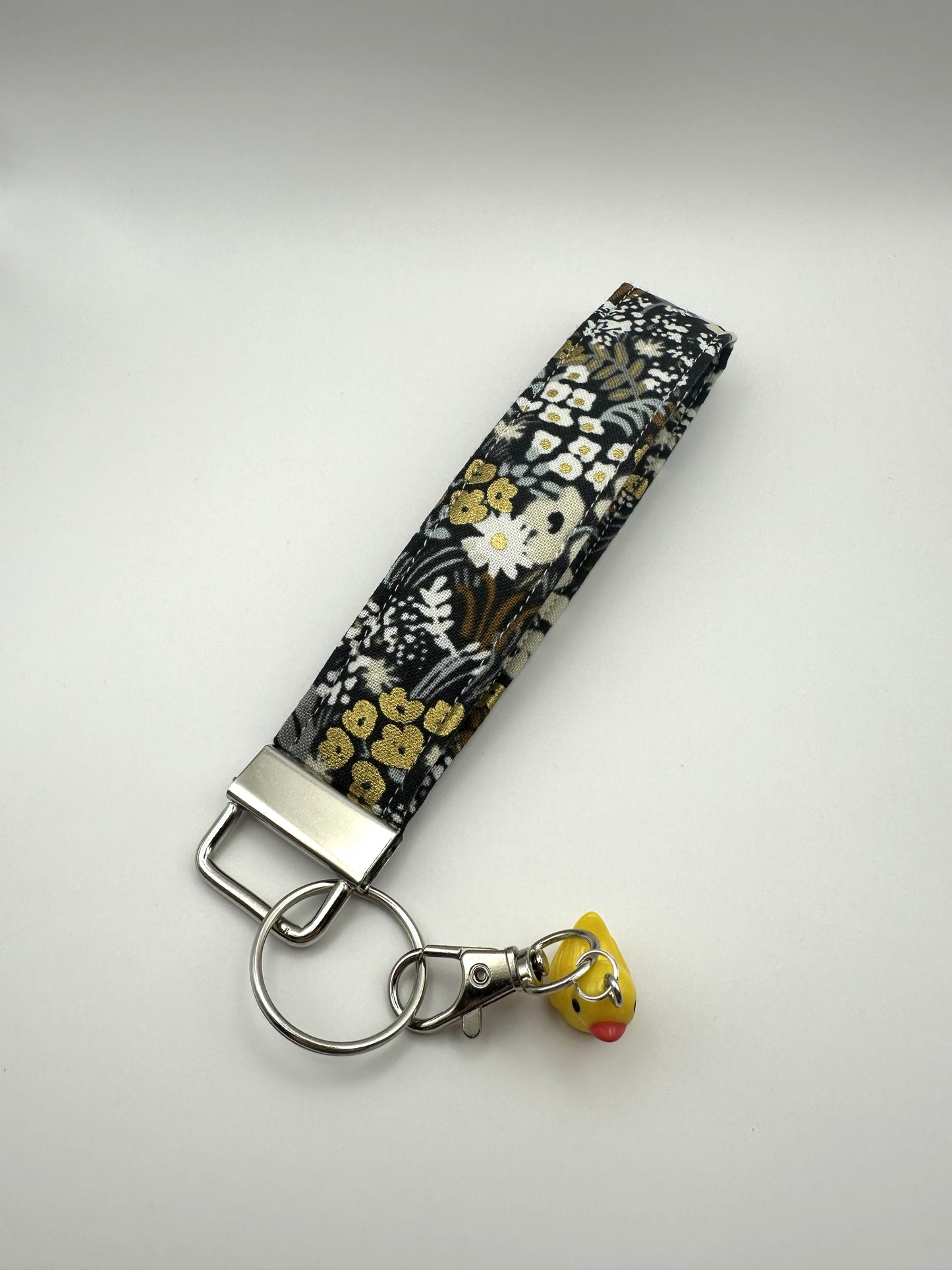 Midnight Bloom - Keychain Wristlet